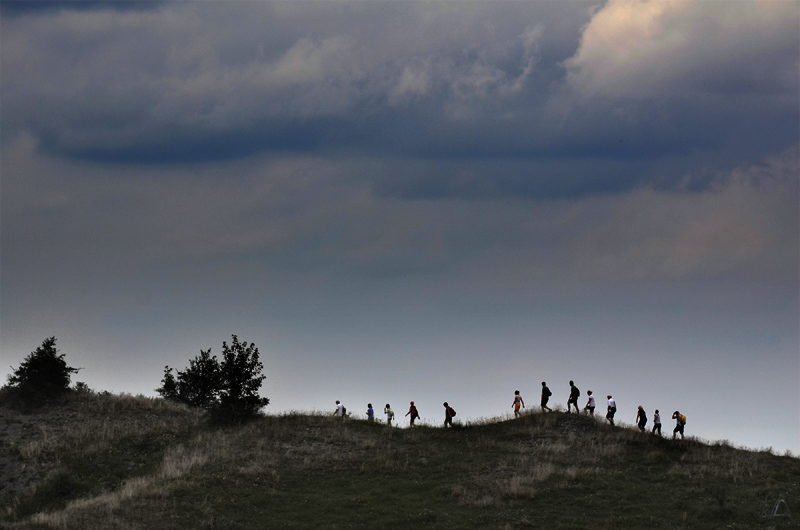 Wanderer auf dem Piatra Secuiului