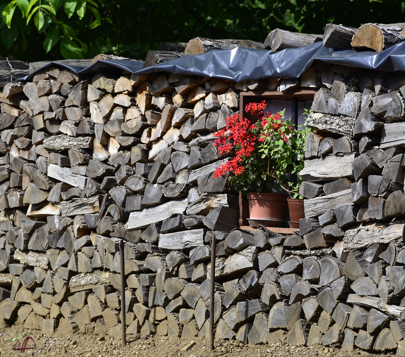 Holzstapel in Gornje Vreme